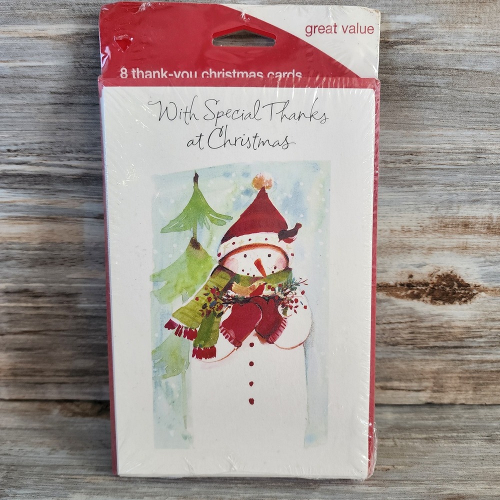 Carlton Cards Christmas Thank You Cards Snowman 8 Count CX05478-01Z
